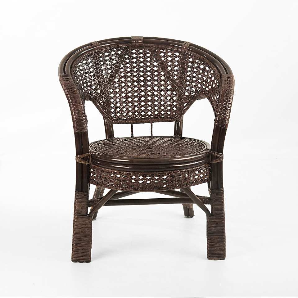 Кресло Пеланги 02/15, темно-коричневый, без подушки, вид спереди