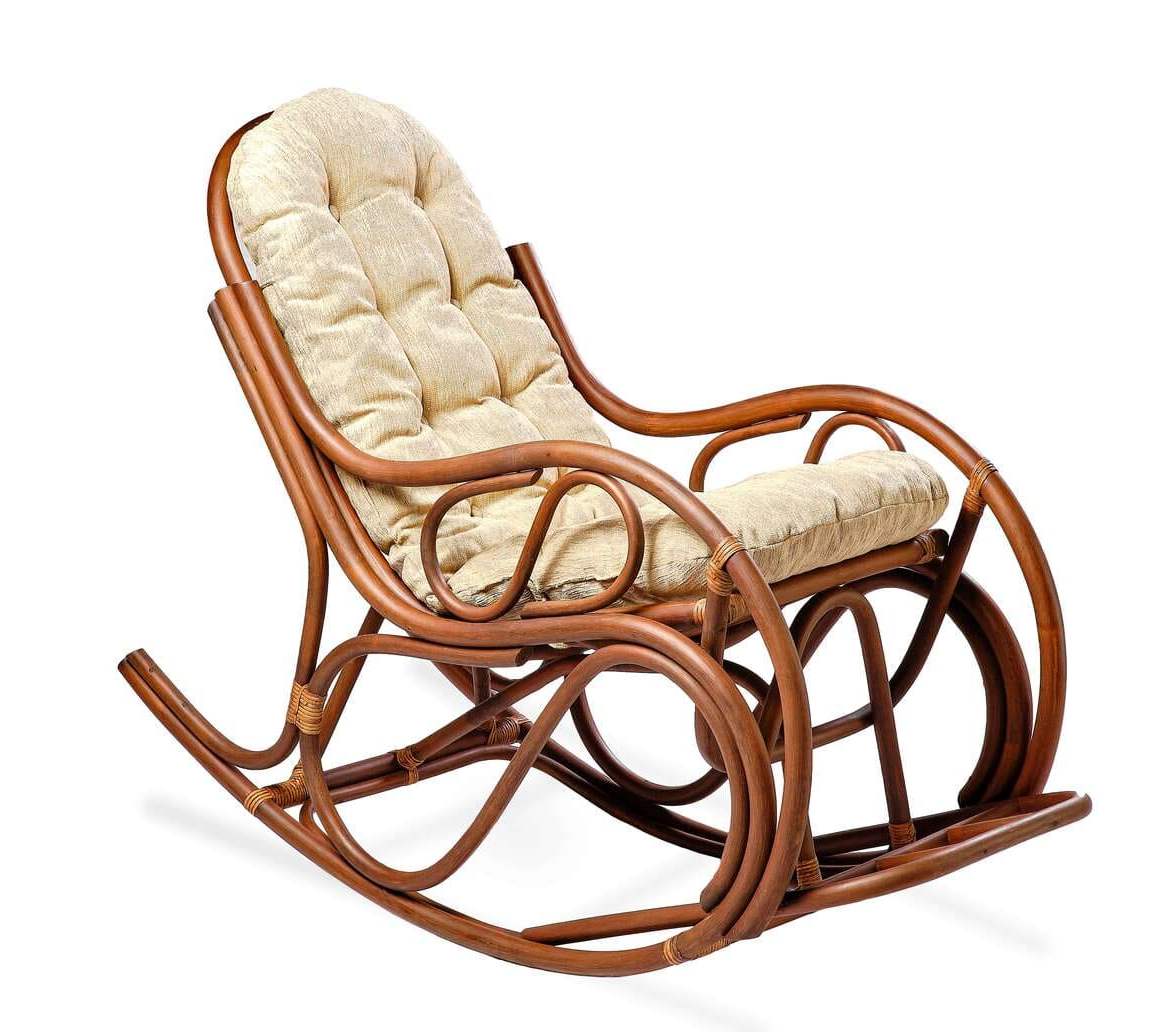 05-05 Кресло-качалка цвет миндаль матовый, подушка бежевая, 3-4 05-05 Кресло-качалка цвет миндаль матовый, подушка бежевая, 3-4