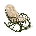 05-05 Кресло-качалка цвет олива, подушка бежевая, 3-4