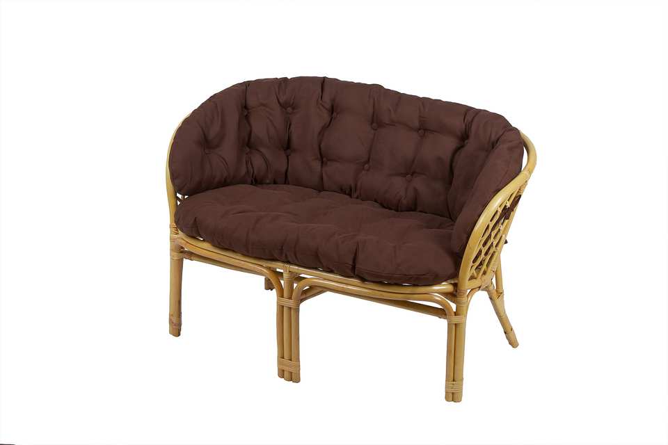 Диван Багама, подушка полная коричневая, мед, вид 3/4