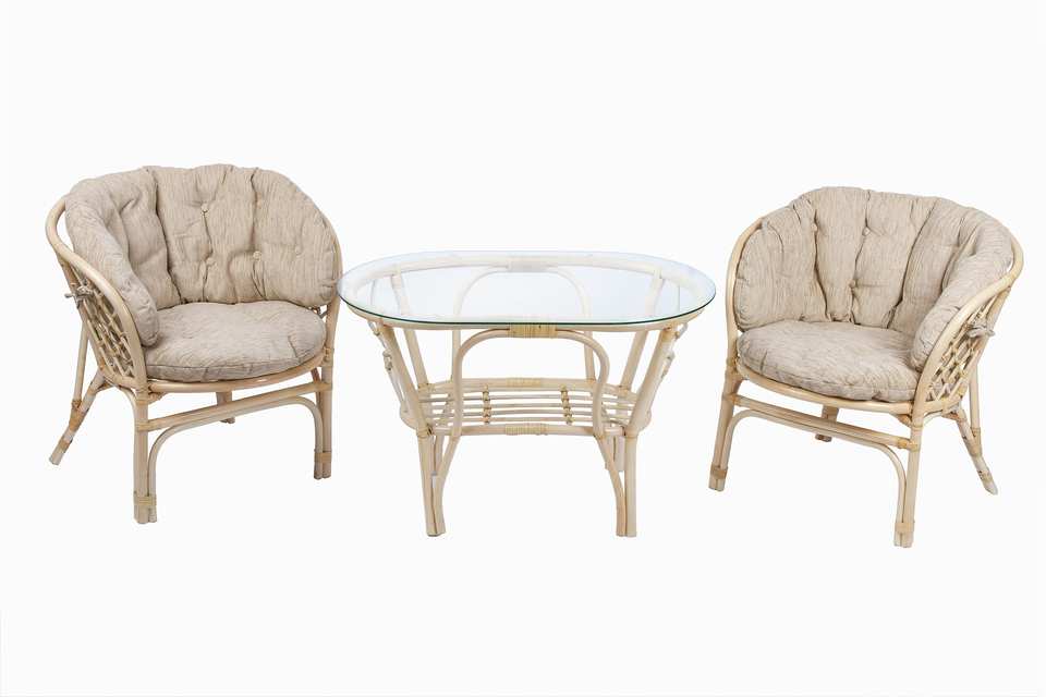 Bagama_Duet_tsvet_naturalnyi_s_bezhevymi_ushastymi_podushkami_i_ovalnym_stolom Комплект Багама Дуэт с овальным столом, подушки полные светлые, натуральный