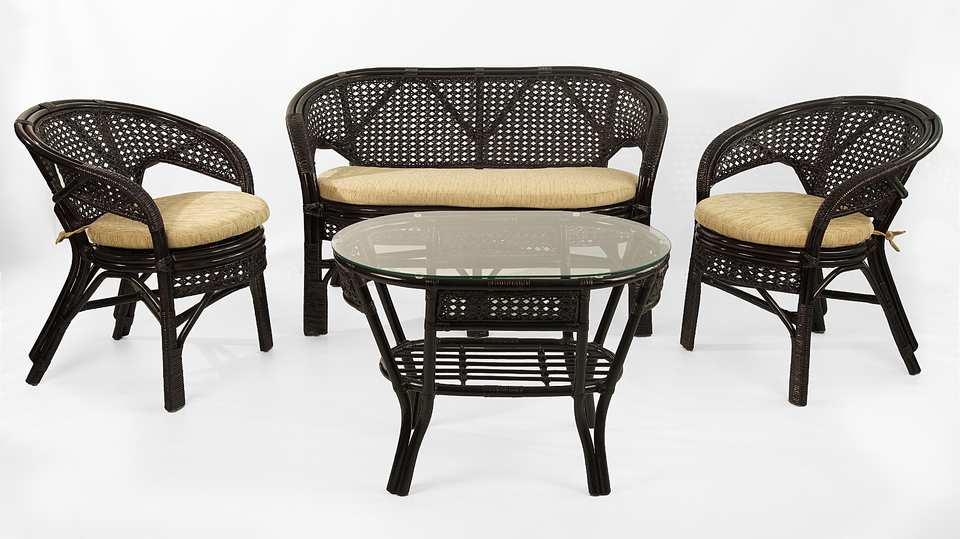 Комплект Пеланги с диваном и овальным столом, венге