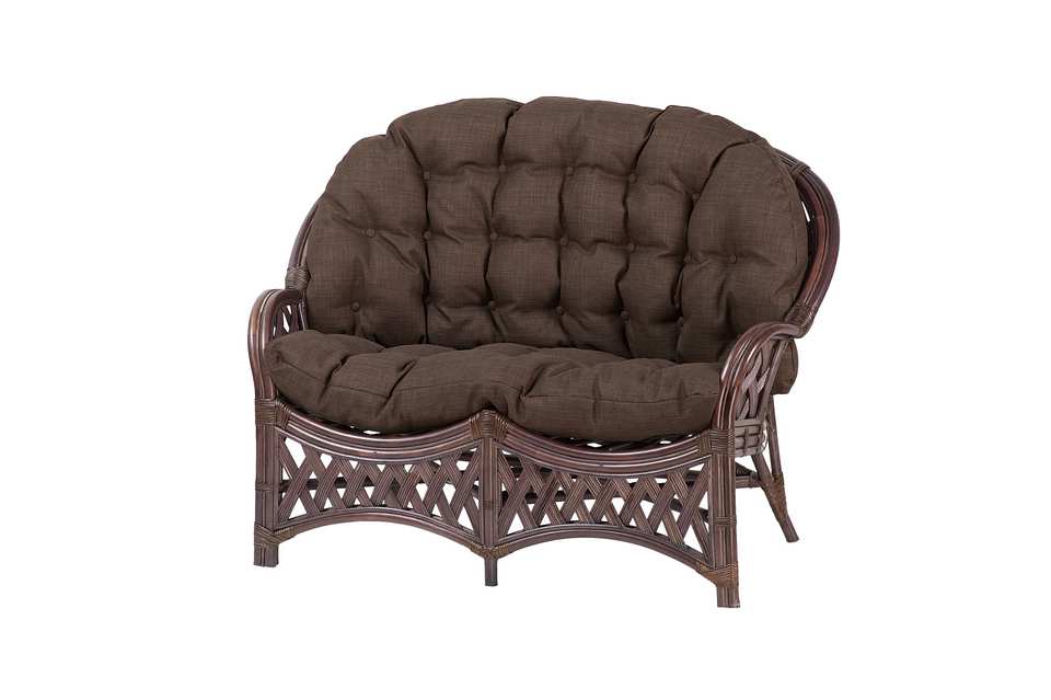 Divan_Cherchill_2h_tsvet_oreh_matovyi_vid_3-4_s_korichnevoi_podushkoi Диван 2-местный Черчилль, подушка коричневая, орех матовый