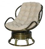 Кресло вращающееся Папасан Челси, олива