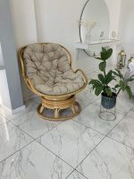 Кресло вращающееся Папасан Челси, мед