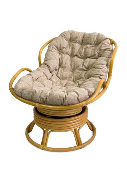 Кресло вращающееся Папасан Челси, мед
