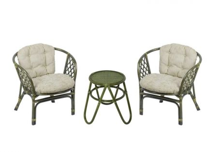 Кресла из ротанга Багама и плетеный стол Киви