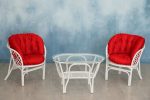 Багама Дуэт с овальным столом и красными подушками