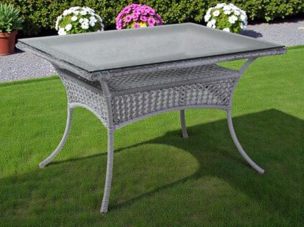 Обеденный плетеный стол из искусственного ротанга Deco 120х90см
