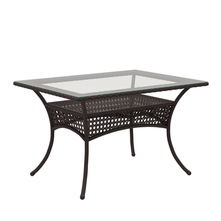 Обеденный плетеный стол из искусственного ротанга Deco 120х90см, шоколад 03 Обеденный плетеный стол из искусственного ротанга Deco 120х90см