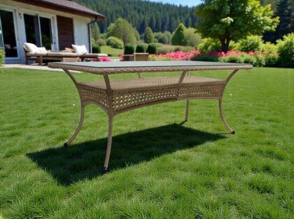 Обеденный плетеный стол из искусственного ротанга Deco 180х90см