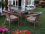 Обеденный плетеный стол из искусственного ротанга Deco 90см